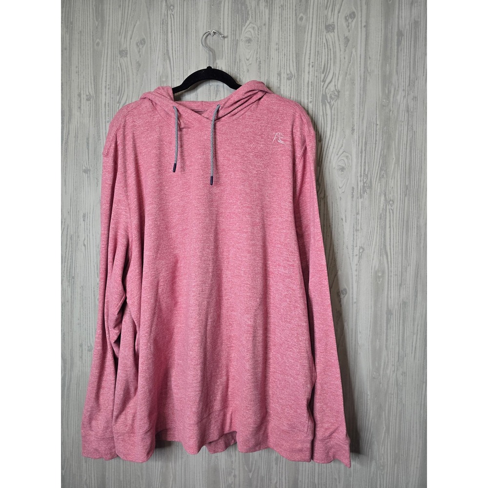 Rhoback Hoodie Men XXL Performance Activewear Golf Pullover Heather Pink Stretch